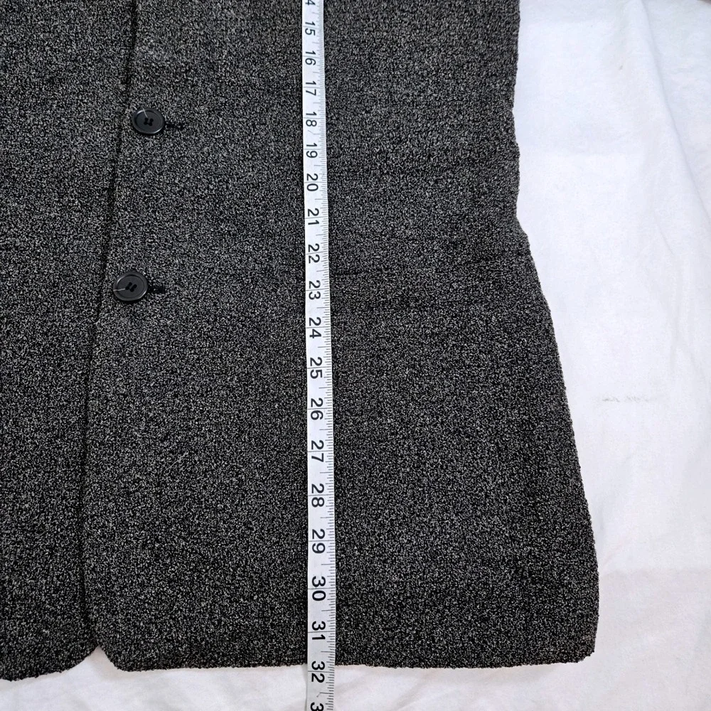Vintage Jhane Barnes Mens Blazer 40 Gray Textured Tencel 3 Button Woven In Japan